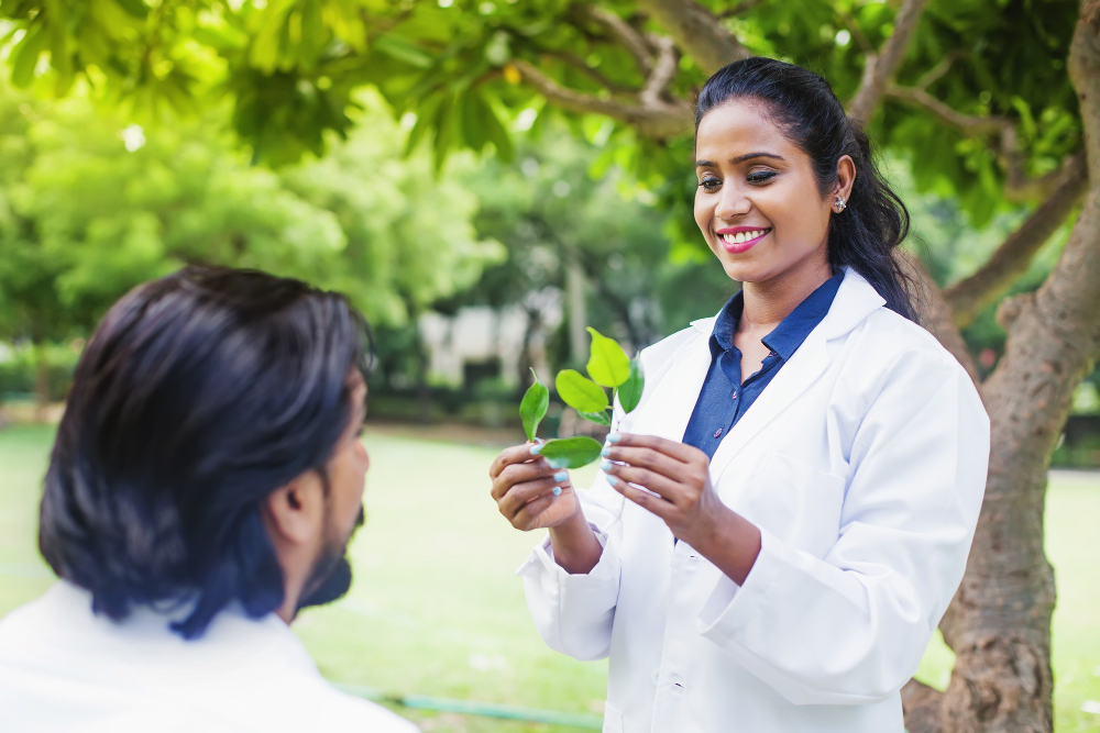 A doctor helping someone with a life-style disorder.