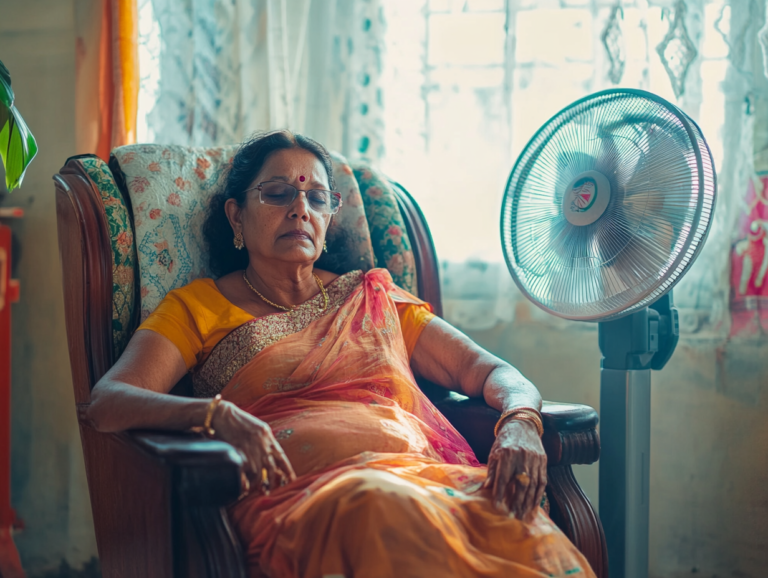 manopause woman hot flush tired